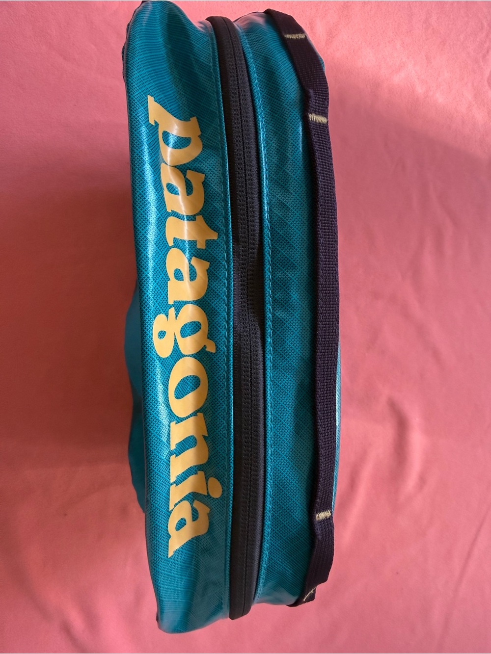Patagonia Black Hole Cube 6L Teal with Purple, Orange, & Yellow Accents. - Picture 3 of 14